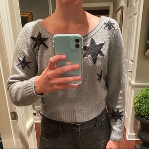 Grey Crop Sweater